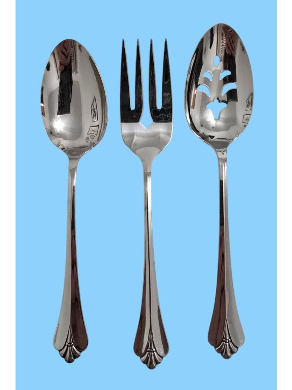 Oneida Community Royal Flute 3 Piece Serving Set